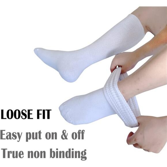 Extra Wide Socks for Lymphedema Swollen Feet Leg, Bariatric Socks, Cast Boot - Picture 6 of 8